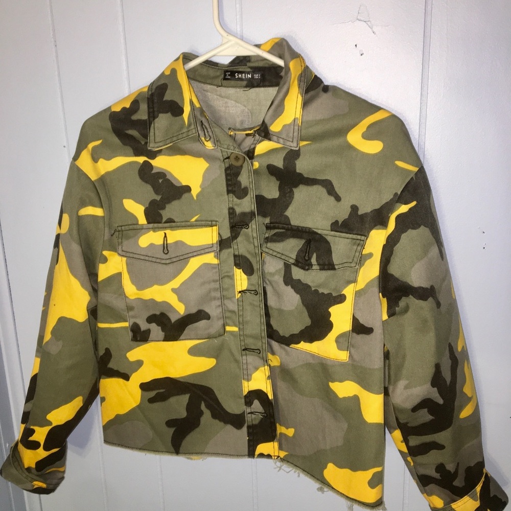 Camo denim jacket
